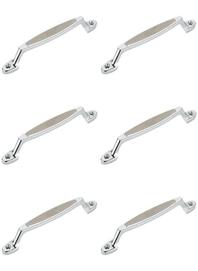 فاست مقبض سحب أمامي مطلي بالكروم من نوع FAST CP15A للأبواب والنوافذ (4 بوصة، 6 قطع) - Image 1